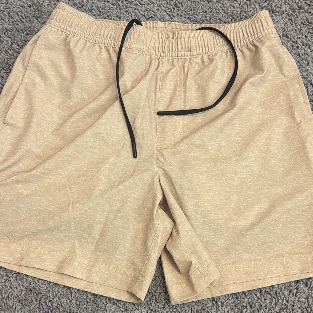 Men's Casual Drawstring Shorts - heathered khaki chubbies S 5.5 inseam